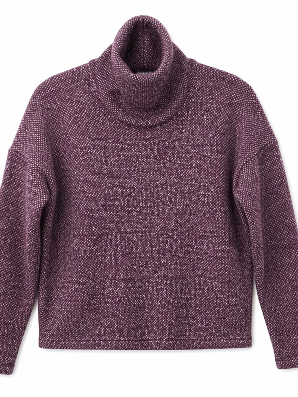 Columbia Women's Maroon/Multicolor Turtleneck Pullover Fleece Sweater.Size-M